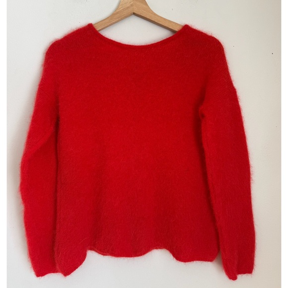 Sezane Gaspard Cardigan Sweater in Red - Picture 5 of 9